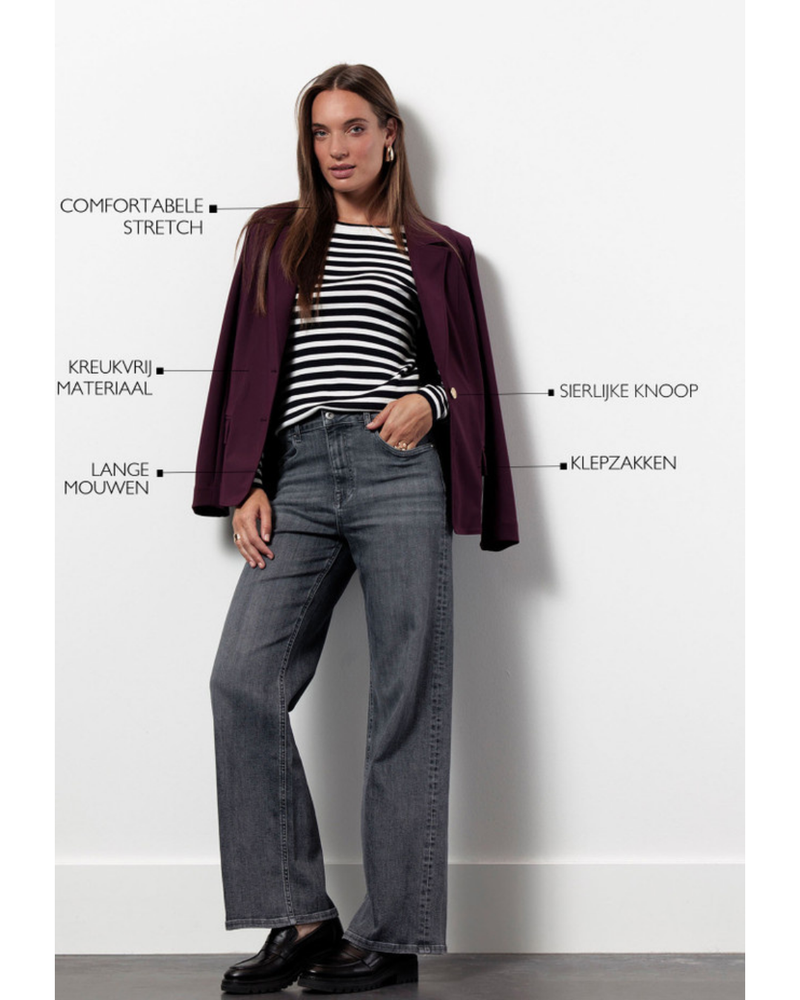 Mari bonded blazer Bordeaux Mari bonded blazer Bordeaux