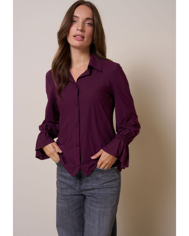 Duna ruffle blouse Bordeaux Duna ruffle blouse Bordeaux