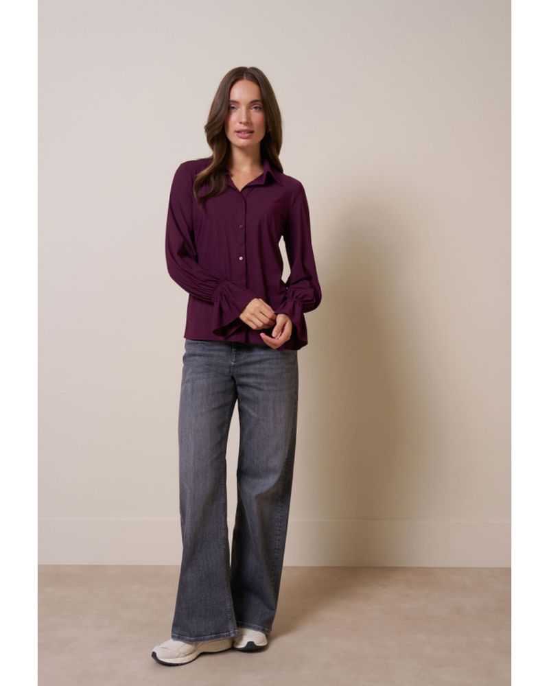 Duna ruffle blouse Bordeaux Duna ruffle blouse Bordeaux
