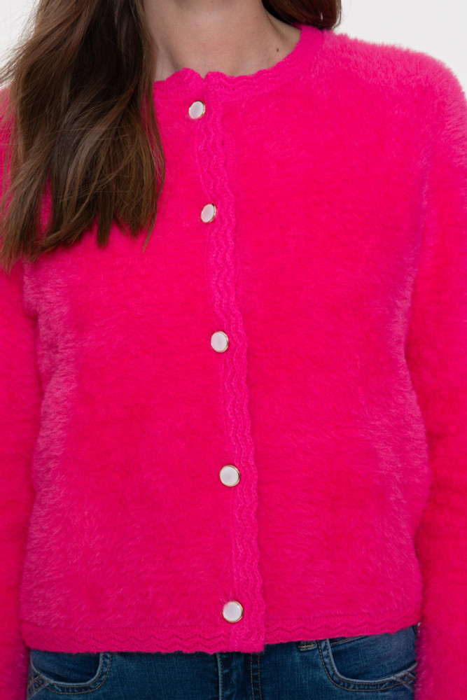 Cardigan hairy Roze Cardigan hairy Roze