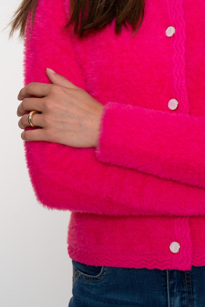 Cardigan hairy Roze Cardigan hairy Roze