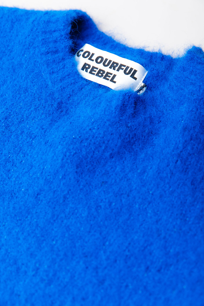 Olivia Crewneck Knitted Sweater Blauw Olivia Crewneck Knitted Sweater Blauw