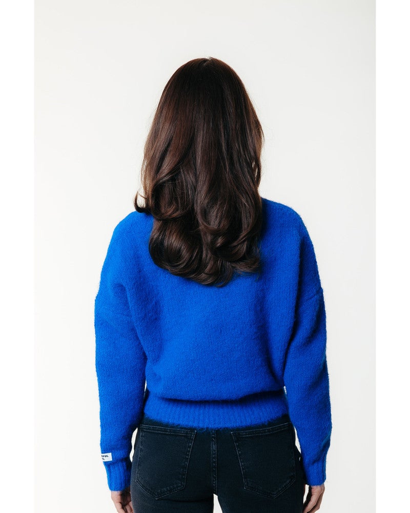 Olivia Crewneck Knitted Sweater Blauw Olivia Crewneck Knitted Sweater Blauw
