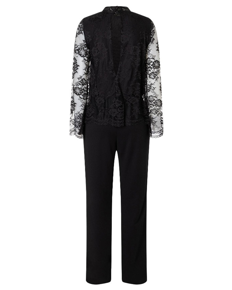 Jumpsuit met kanten mouw Zwart 1 Jumpsuit met kanten mouw Zwart 1