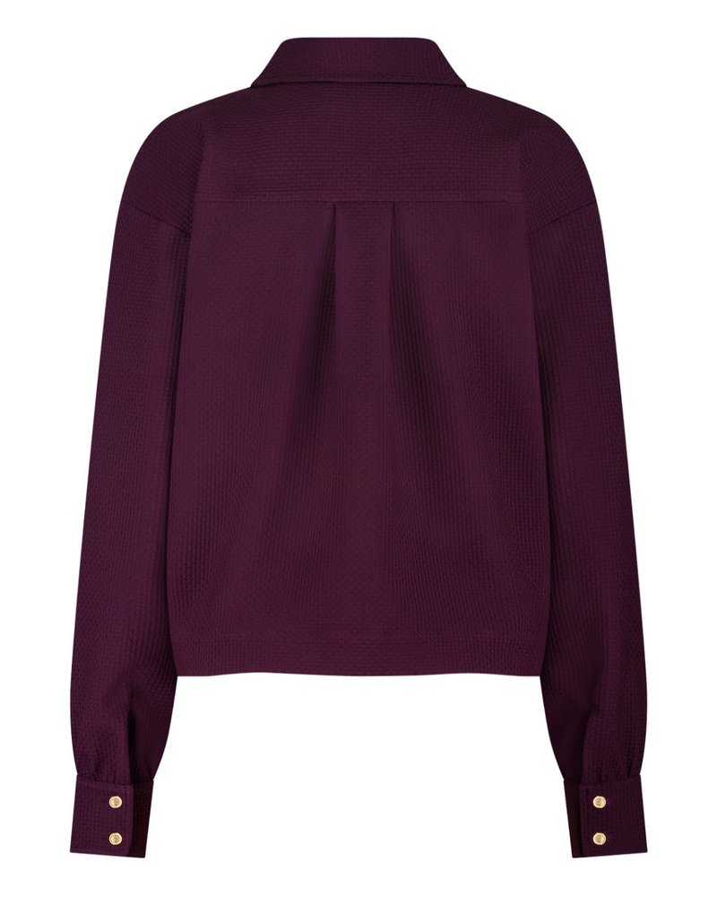 Melani waffle blouse Bordeaux Melani waffle blouse Bordeaux