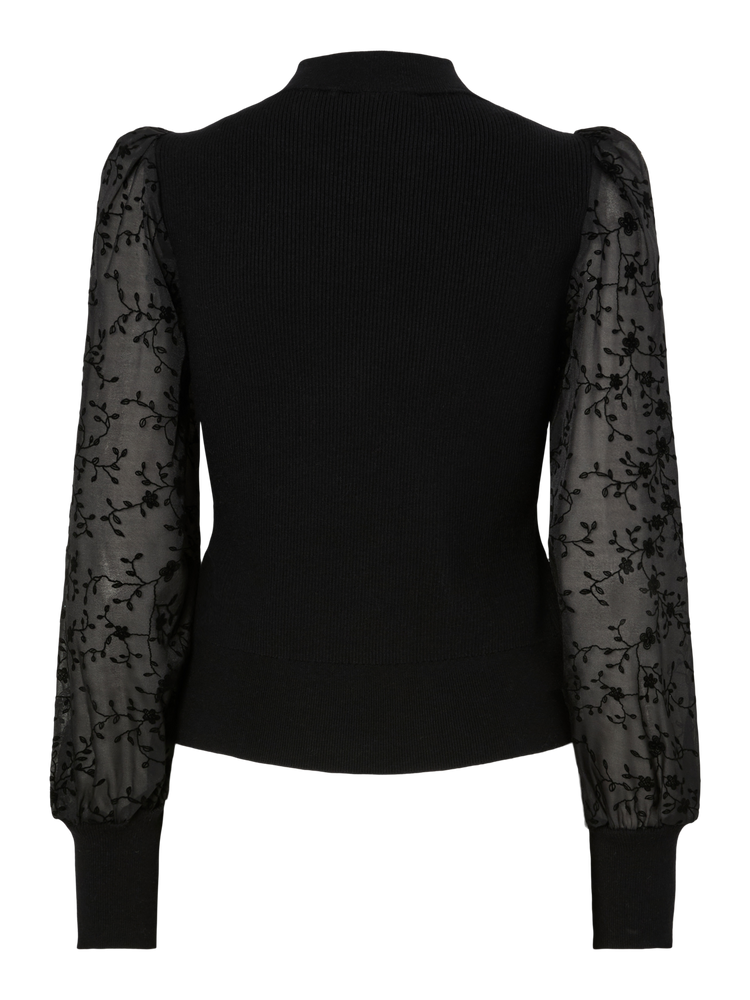 YASDOTME TOP MET BALLONMOUWEN Zwart 1 YASDOTME TOP MET BALLONMOUWEN Zwart 1