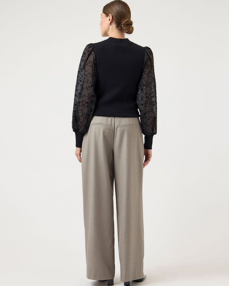 YASDOTME TOP MET BALLONMOUWEN Zwart 1 YASDOTME TOP MET BALLONMOUWEN Zwart 1