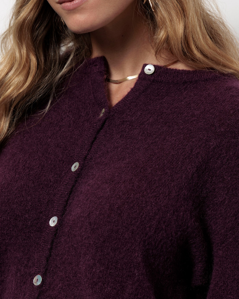 Bibi mohair cardigan Bordeaux Bibi mohair cardigan Bordeaux