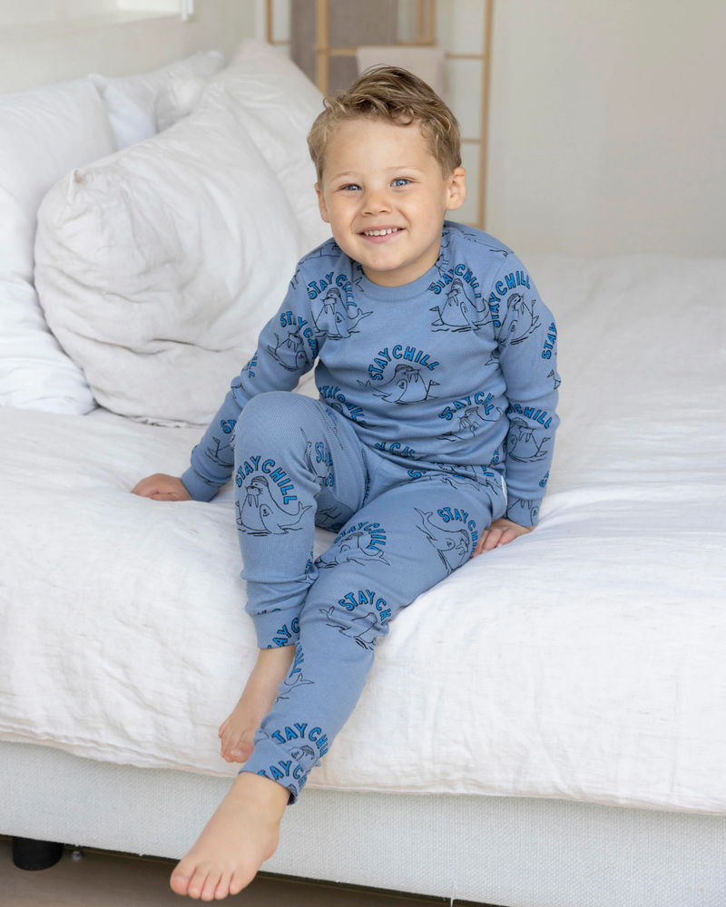 Willy Walrus Premium Sleepwear Blauw Willy Walrus Premium Sleepwear Blauw