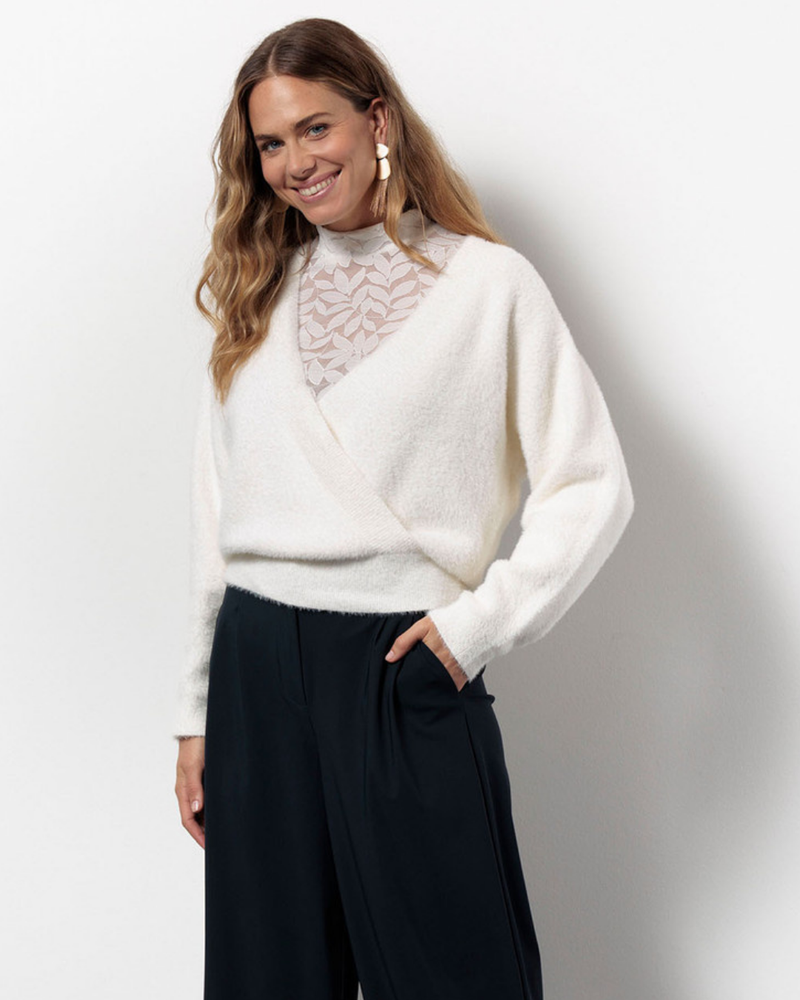 Nuri wrap pullover Ecru Nuri wrap pullover Ecru