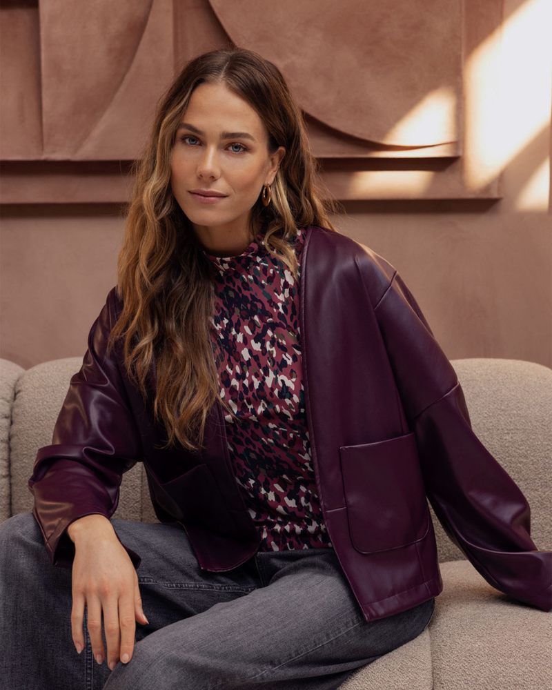 Vero faux leather jacket Bordeaux Vero faux leather jacket Bordeaux