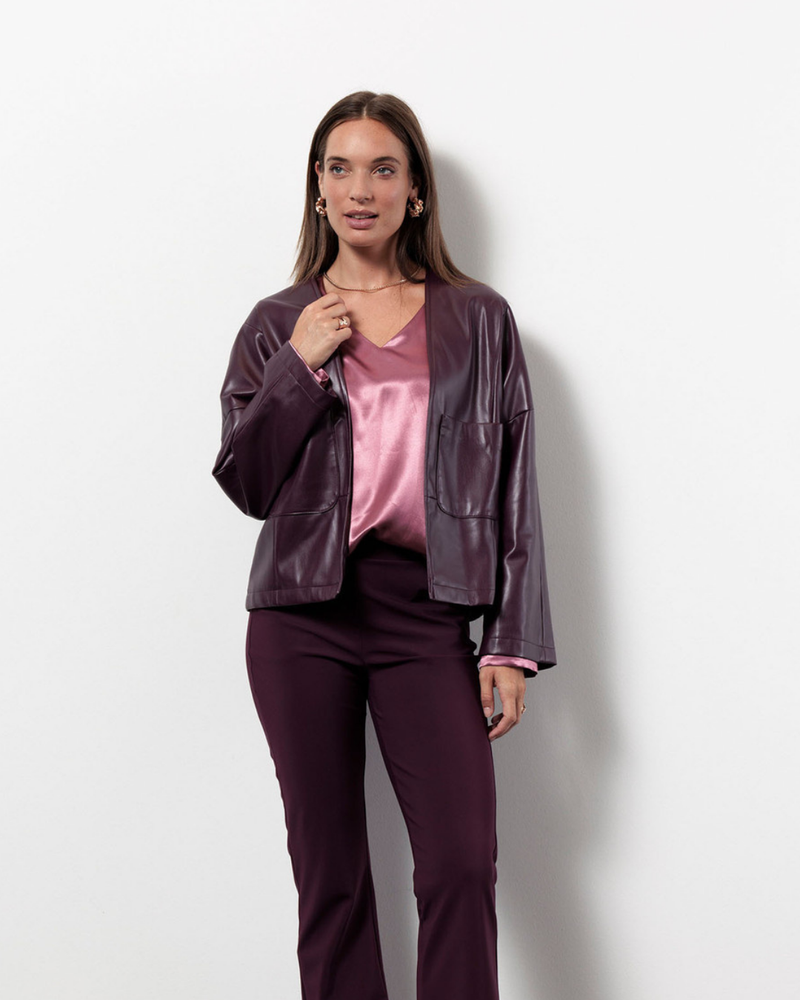 Vero faux leather jacket Bordeaux Vero faux leather jacket Bordeaux