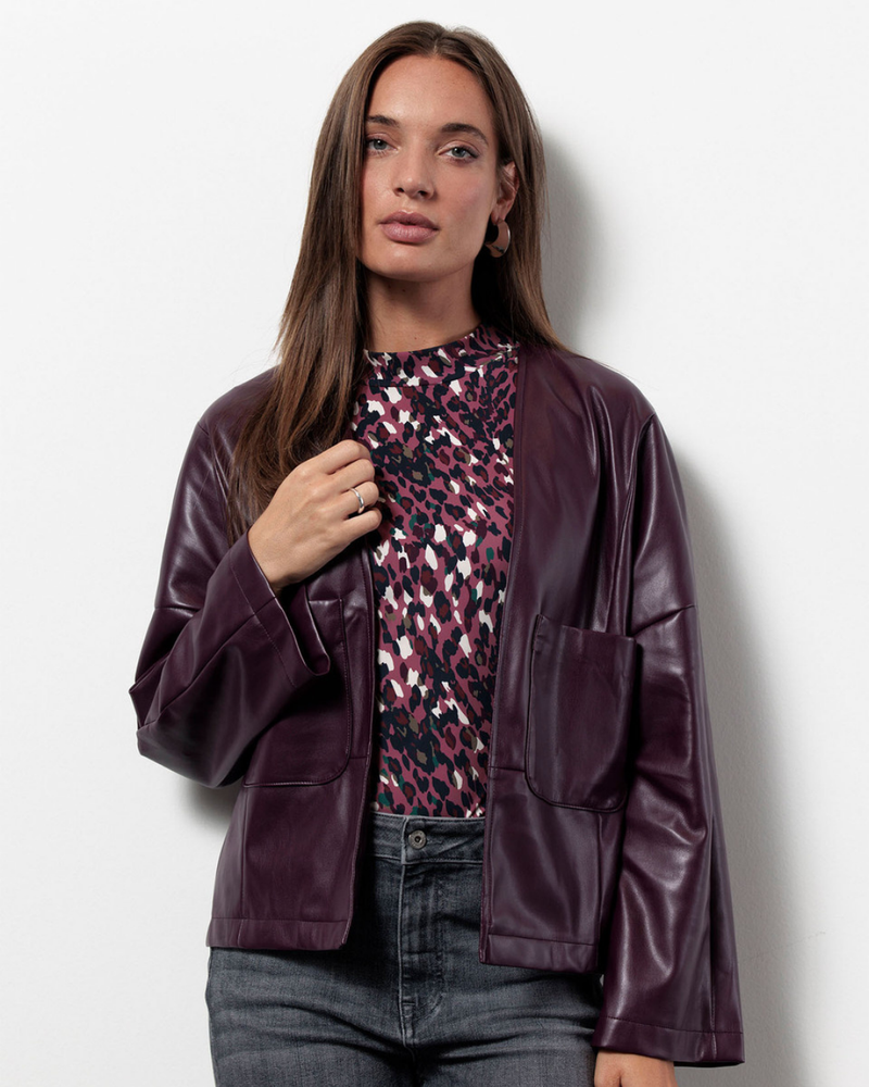 Vero faux leather jacket Bordeaux Vero faux leather jacket Bordeaux