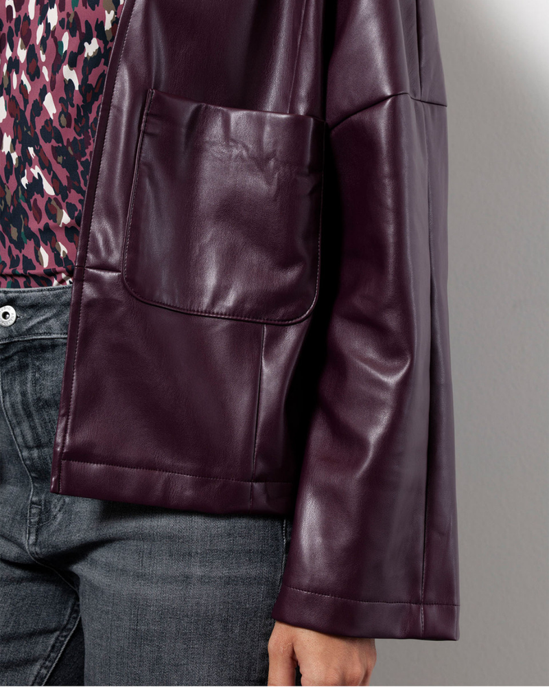 Vero faux leather jacket Bordeaux Vero faux leather jacket Bordeaux