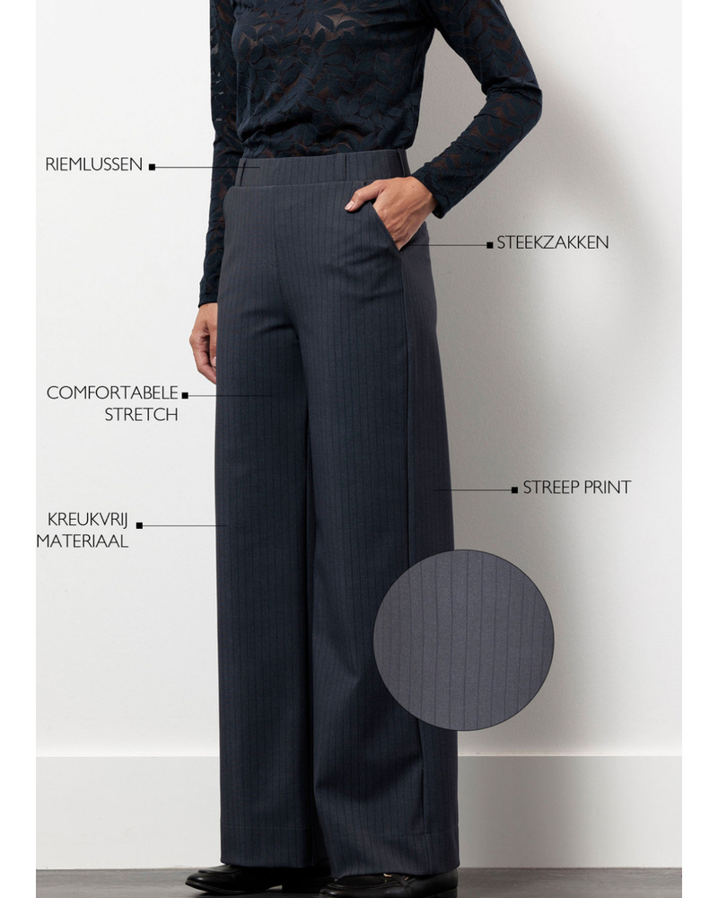 Lexie bnd pinstripe trousers Antraciet Lexie bnd pinstripe trousers Antraciet