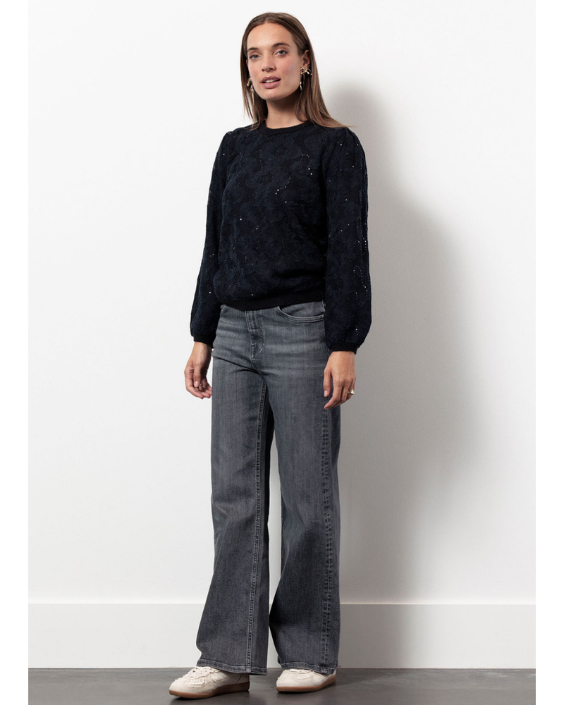 Lica lace pullover Donker Blauw Lica lace pullover Donker Blauw