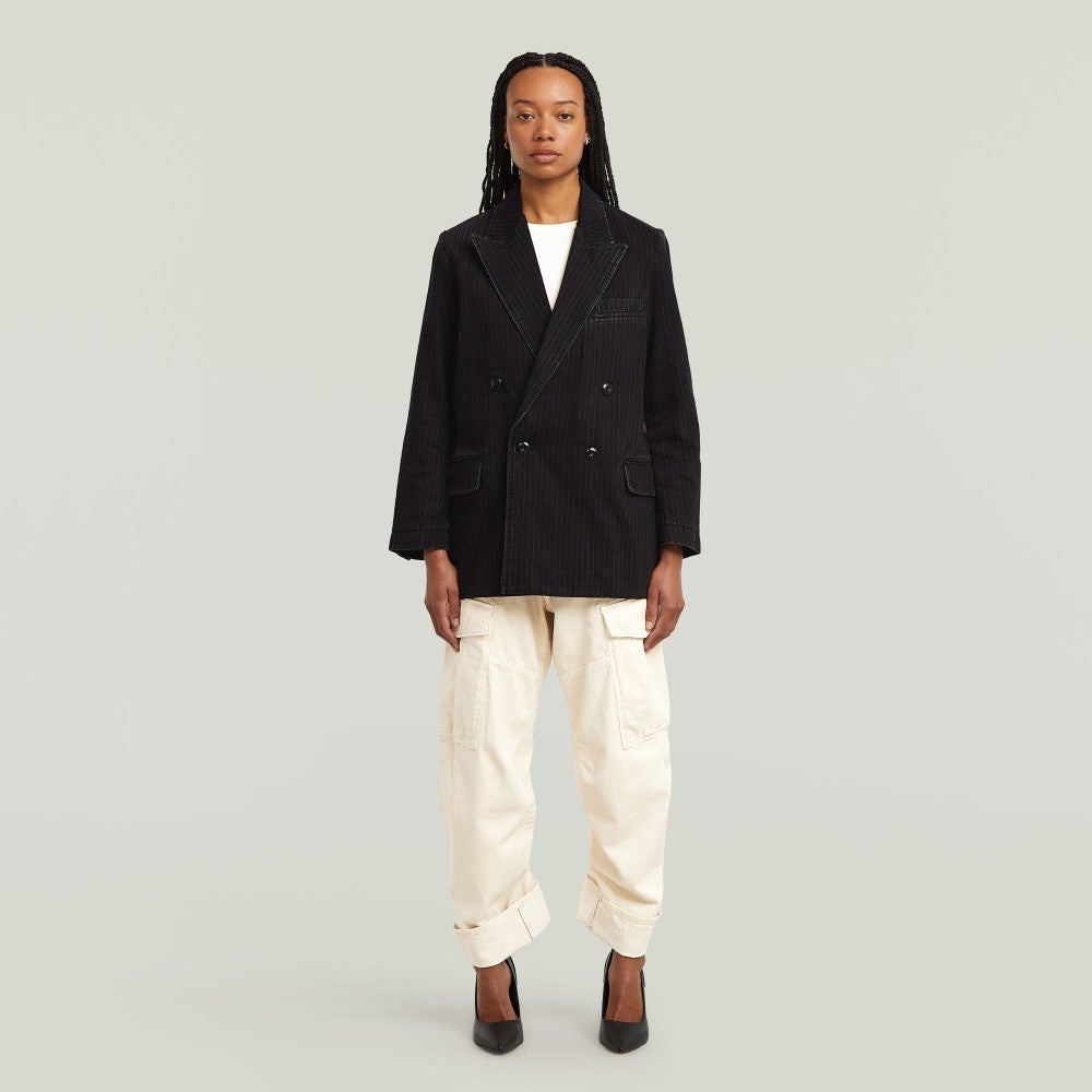 Double Breasted Blazer wmn Grijs Double Breasted Blazer wmn Grijs