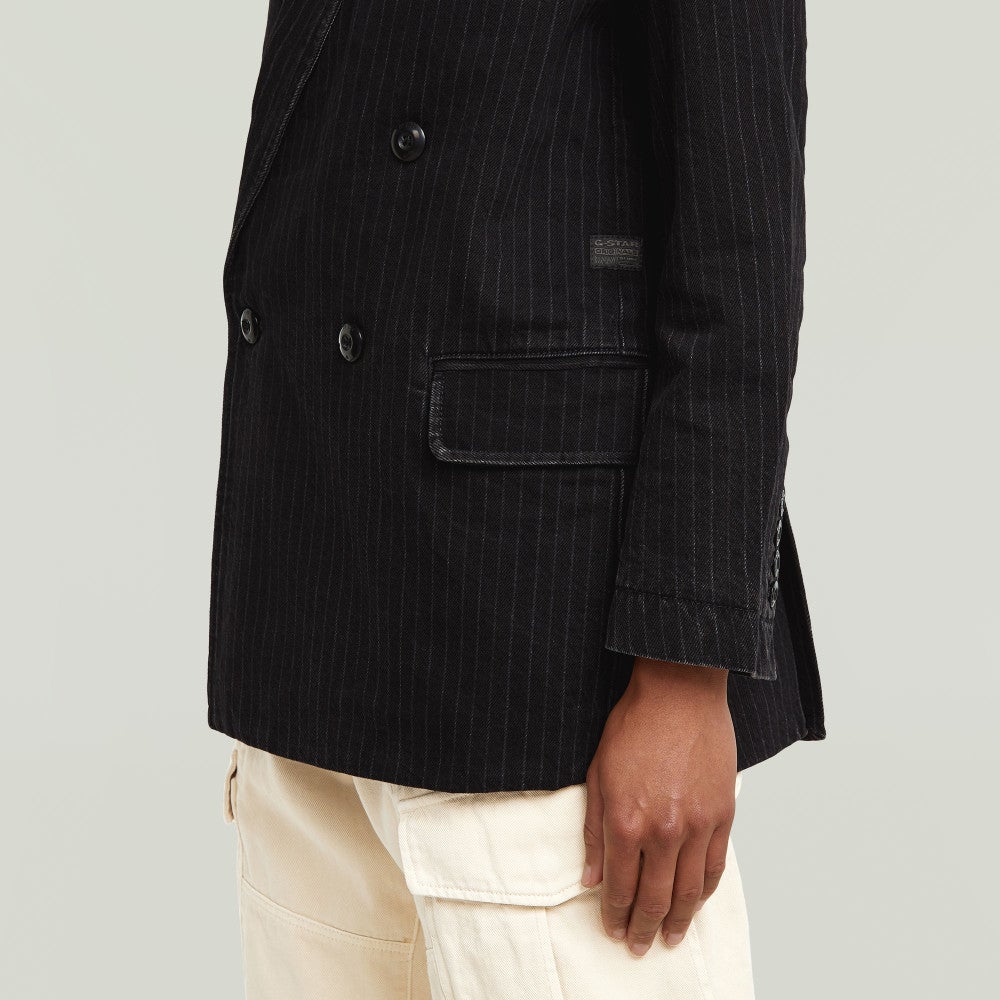 Double Breasted Blazer wmn Grijs Double Breasted Blazer wmn Grijs