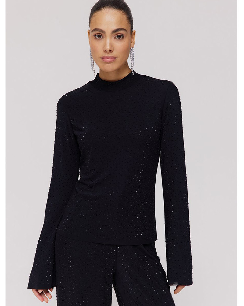 JALEY-LS Glitter Top Zwart 1 JALEY-LS Glitter Top Zwart 1