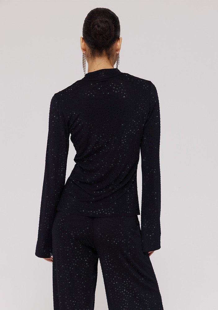 JALEY-LS Glitter Top Zwart 1 JALEY-LS Glitter Top Zwart 1
