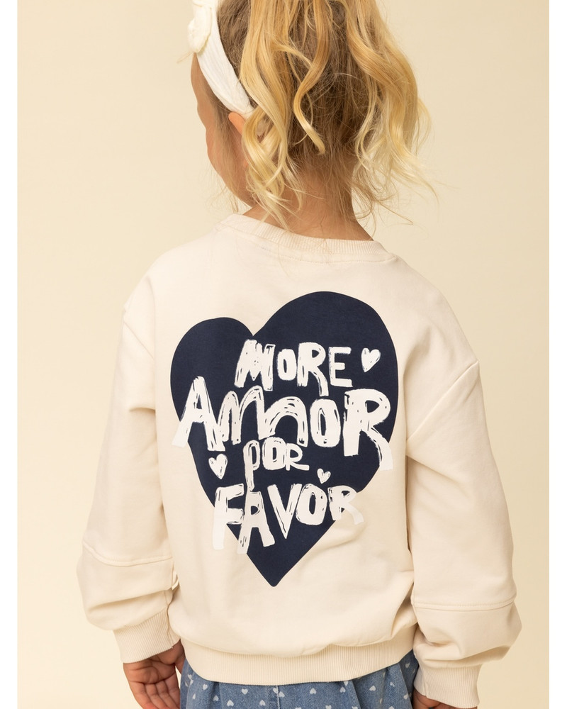 Little printed sweater backprint heart Off White Little printed sweater backprint heart Off White