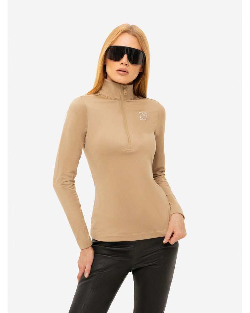 Gumeko Ski Pully Glitter Logo Beige Gumeko Ski Pully Glitter Logo Beige