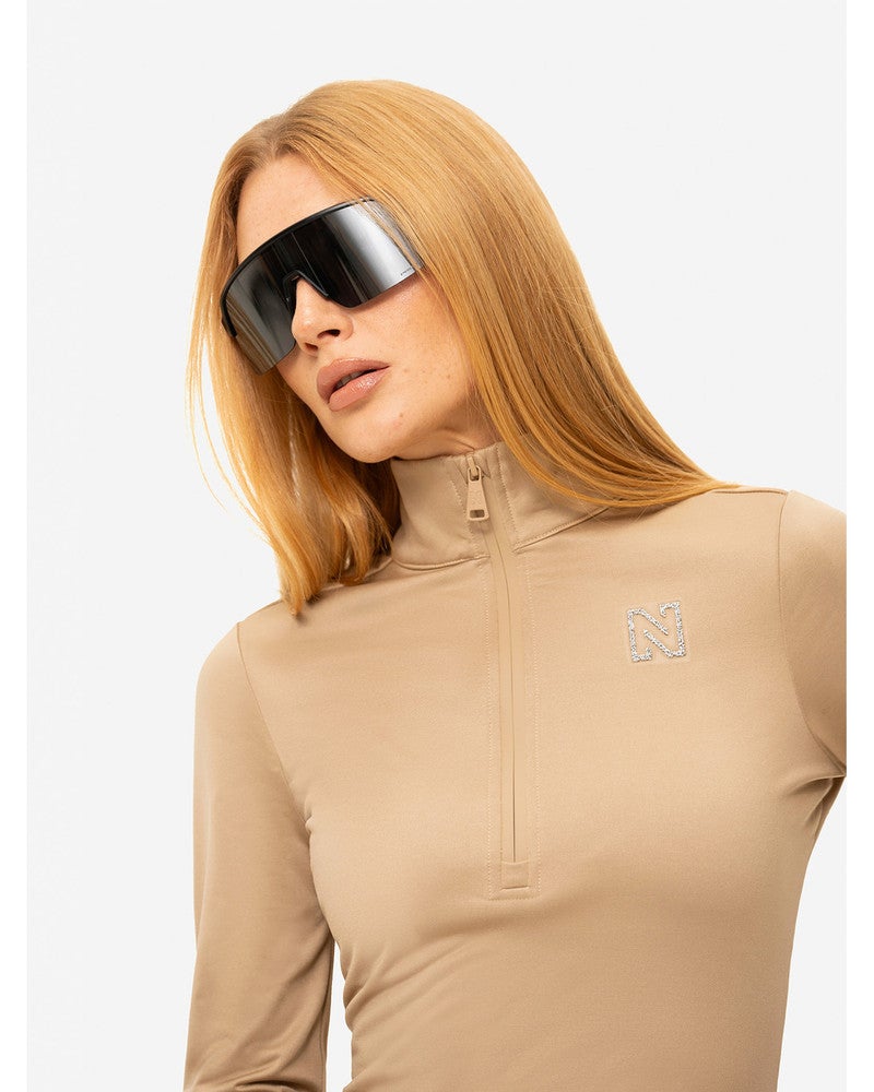 Gumeko Ski Pully Glitter Logo Beige Gumeko Ski Pully Glitter Logo Beige