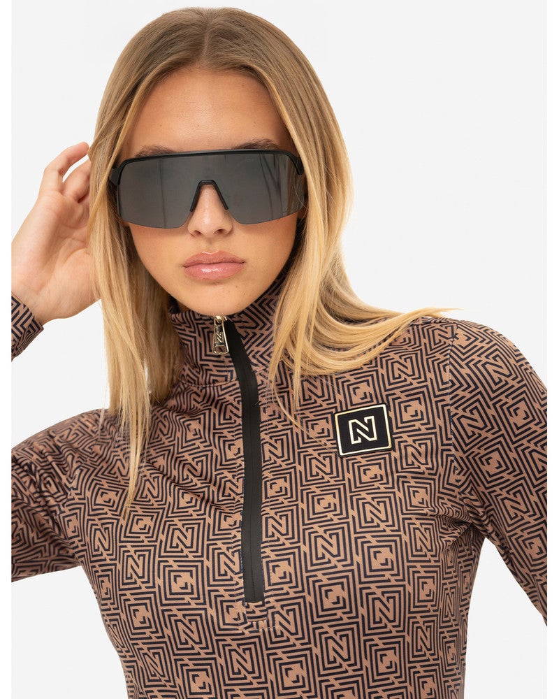 Nantes Logo Ski Pully Camel Nantes Logo Ski Pully Camel