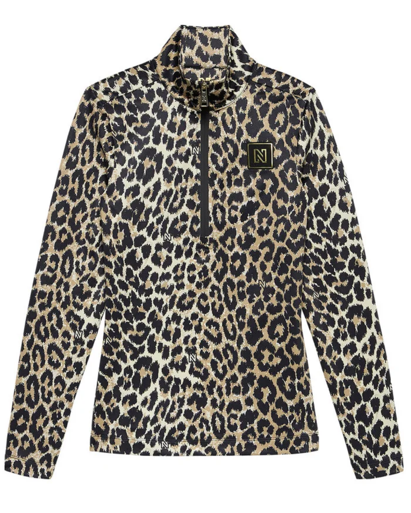 Nantes Leopard Ski Pully Beige Nantes Leopard Ski Pully Beige