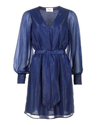 Dress Dion Lurex Donker Blauw Dress Dion Lurex Donker Blauw