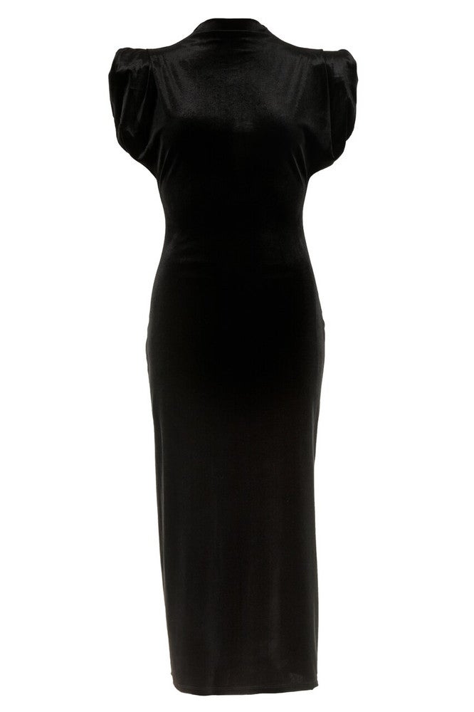 Dress Dot Velours Zwart 1 Dress Dot Velours Zwart 1