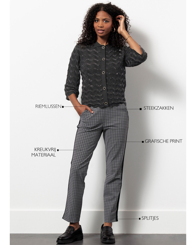 Anne bonded circle trousers Zwart 1 Anne bonded circle trousers Zwart 1