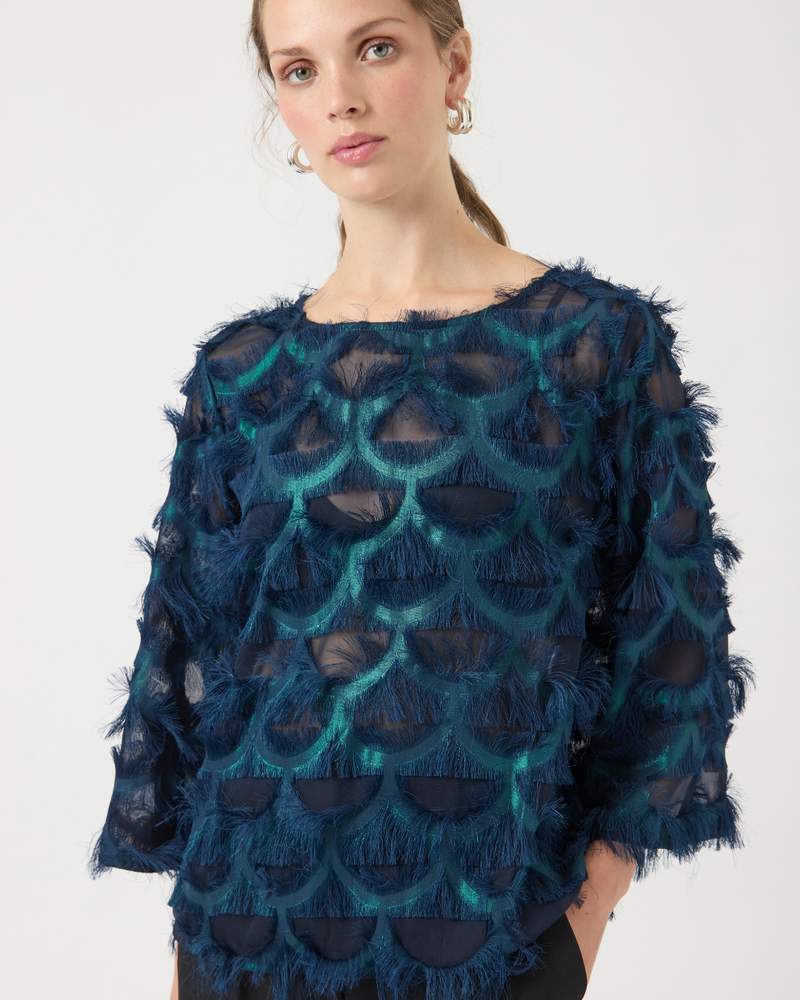 YASPAZILLA 3/4 TOP - SHOW FEATHER Blauw YASPAZILLA 3/4 TOP - SHOW FEATHER Blauw