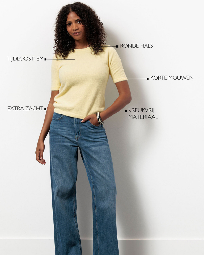 Felica soft pullover Geel Felica soft pullover Geel