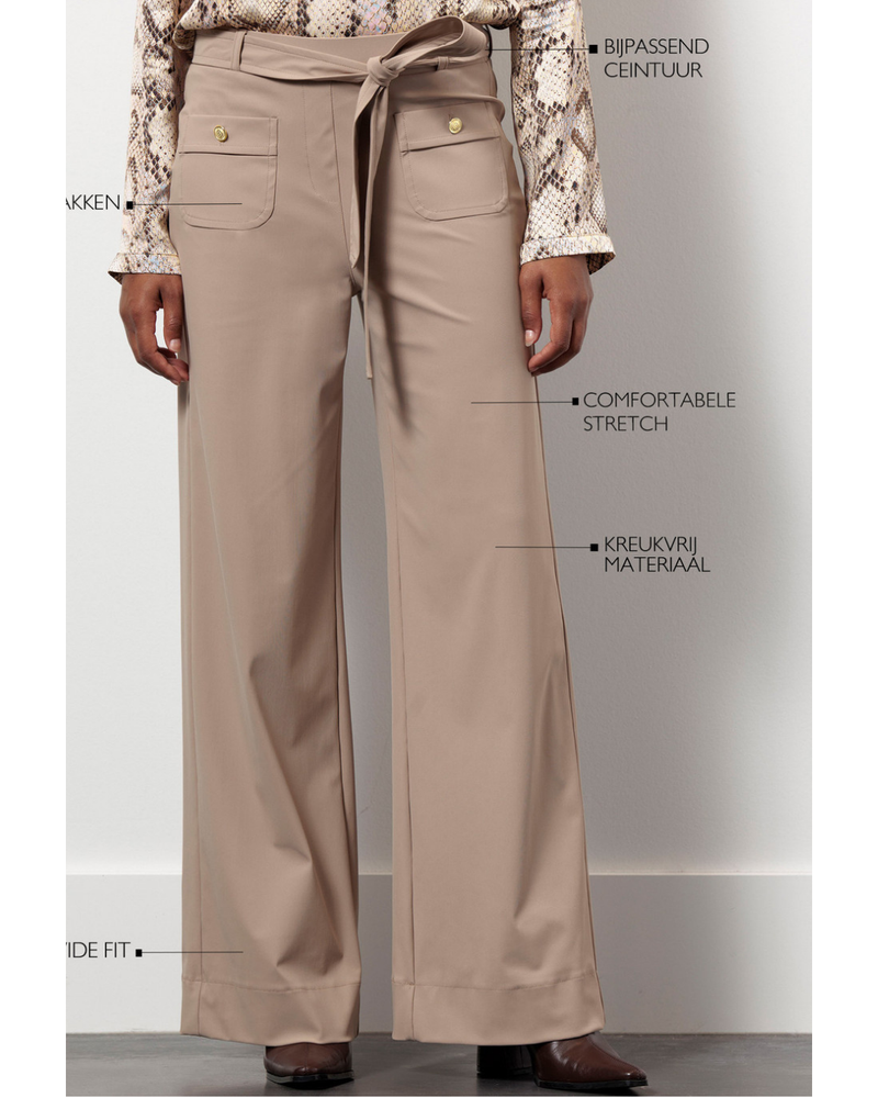 Penny bonded trousers Zand Penny bonded trousers Zand