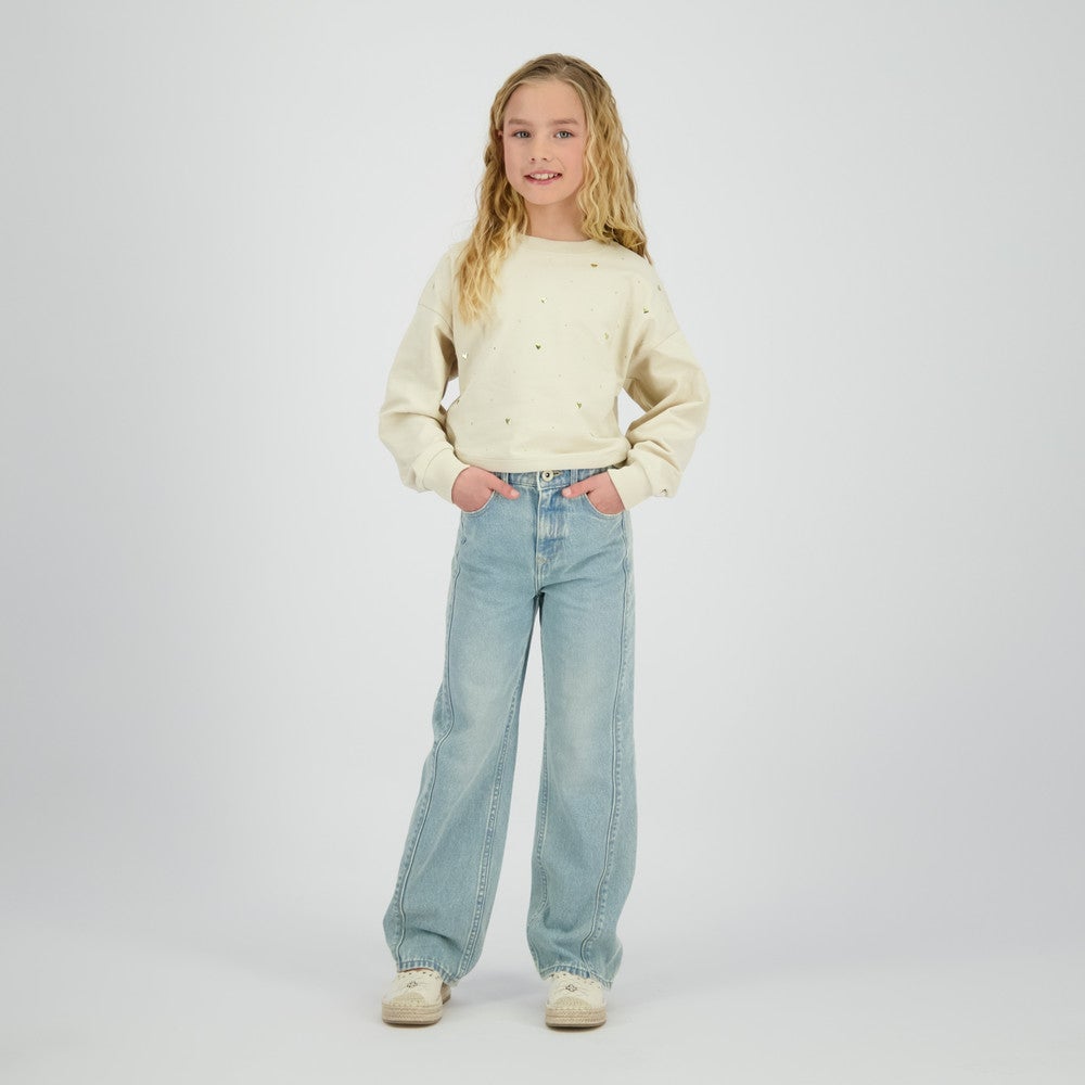 Nathalia Sweater Hearts Off White Nathalia Sweater Hearts Off White