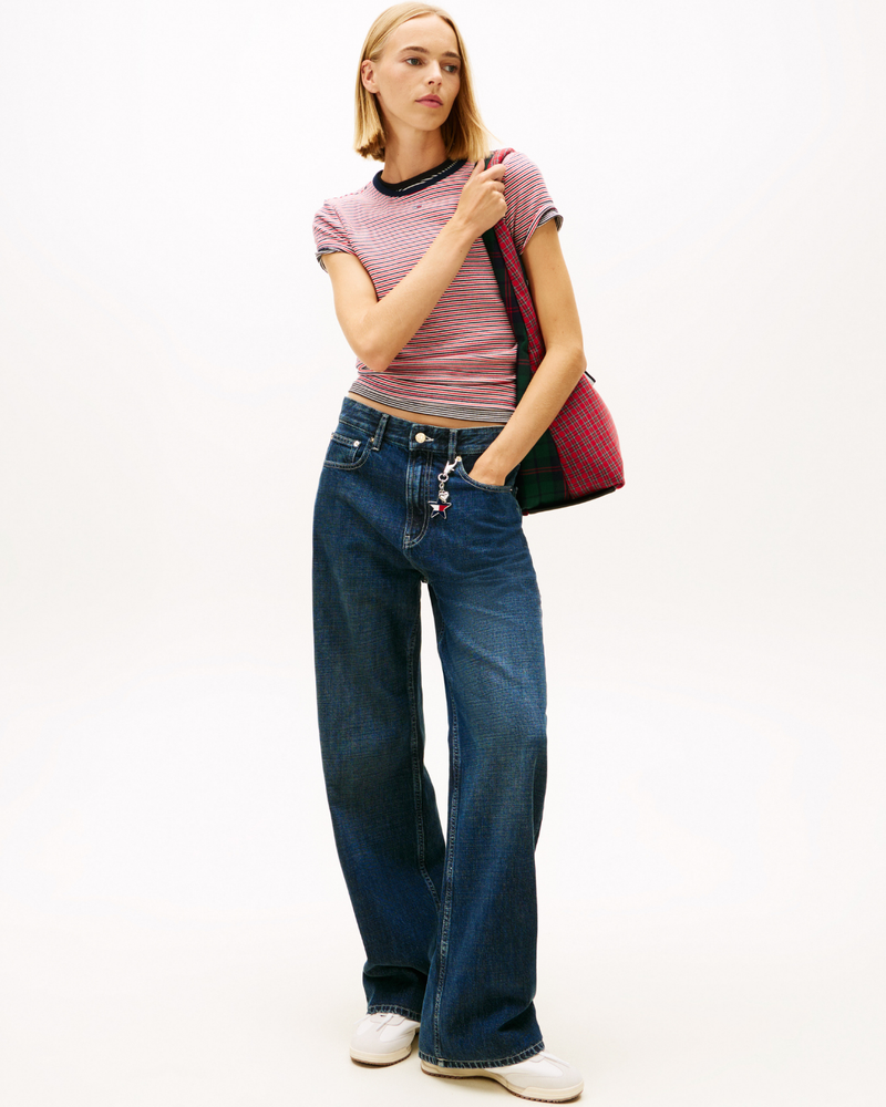 TJW Slim Essential RIB Striped SS EXT Rood TJW Slim Essential RIB Striped SS EXT Rood