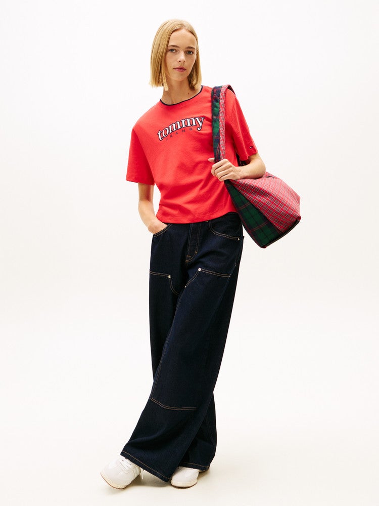 TJW BXY Tommy Applique SS Tee Rood TJW BXY Tommy Applique SS Tee Rood