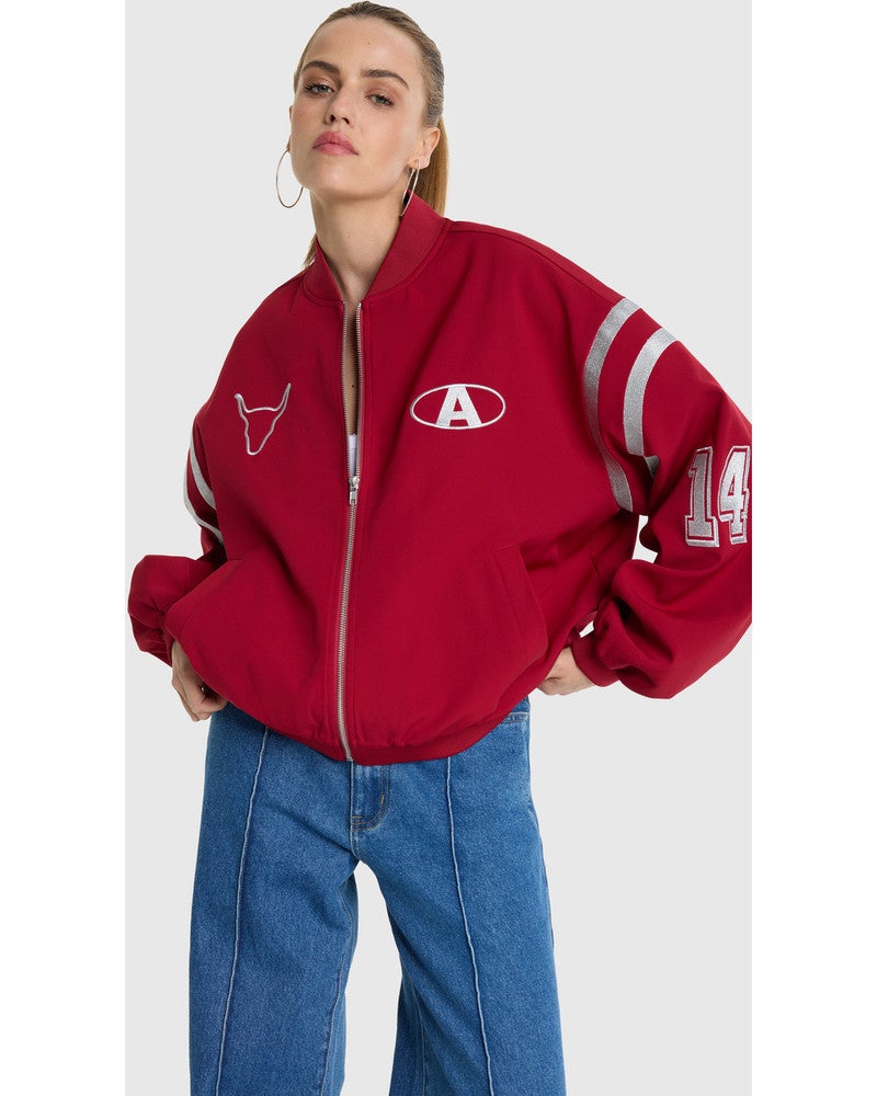 ladies woven tape jacket Bordeaux ladies woven tape jacket Bordeaux