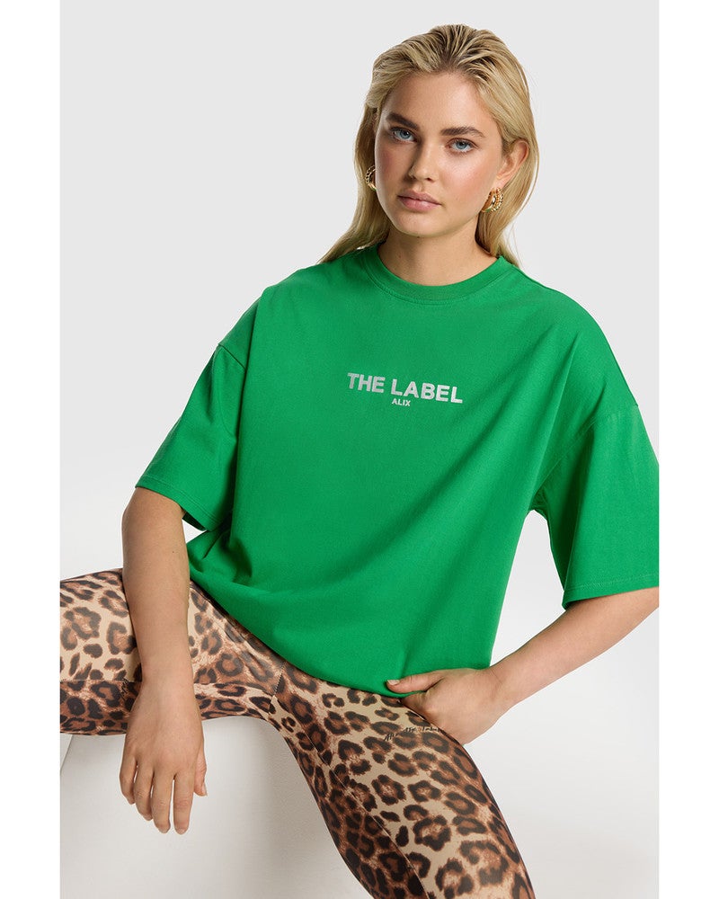 ladies knitted The label t-shirt Groen ladies knitted The label t-shirt Groen