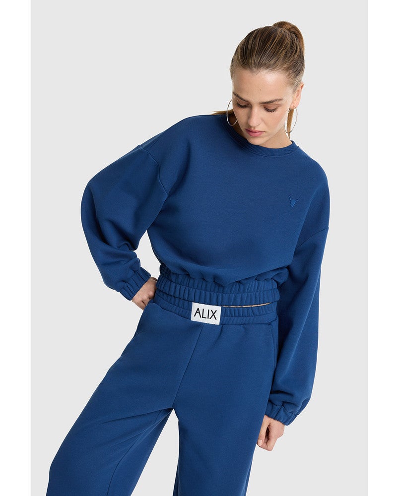 ladies knitted sweat pants Donker Blauw ladies knitted sweat pants Donker Blauw