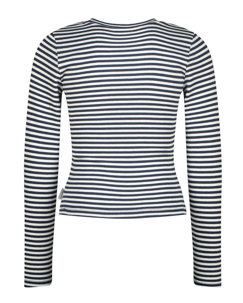 Basic Stripe Top Longsleeve Donker Blauw Basic Stripe Top Longsleeve Donker Blauw