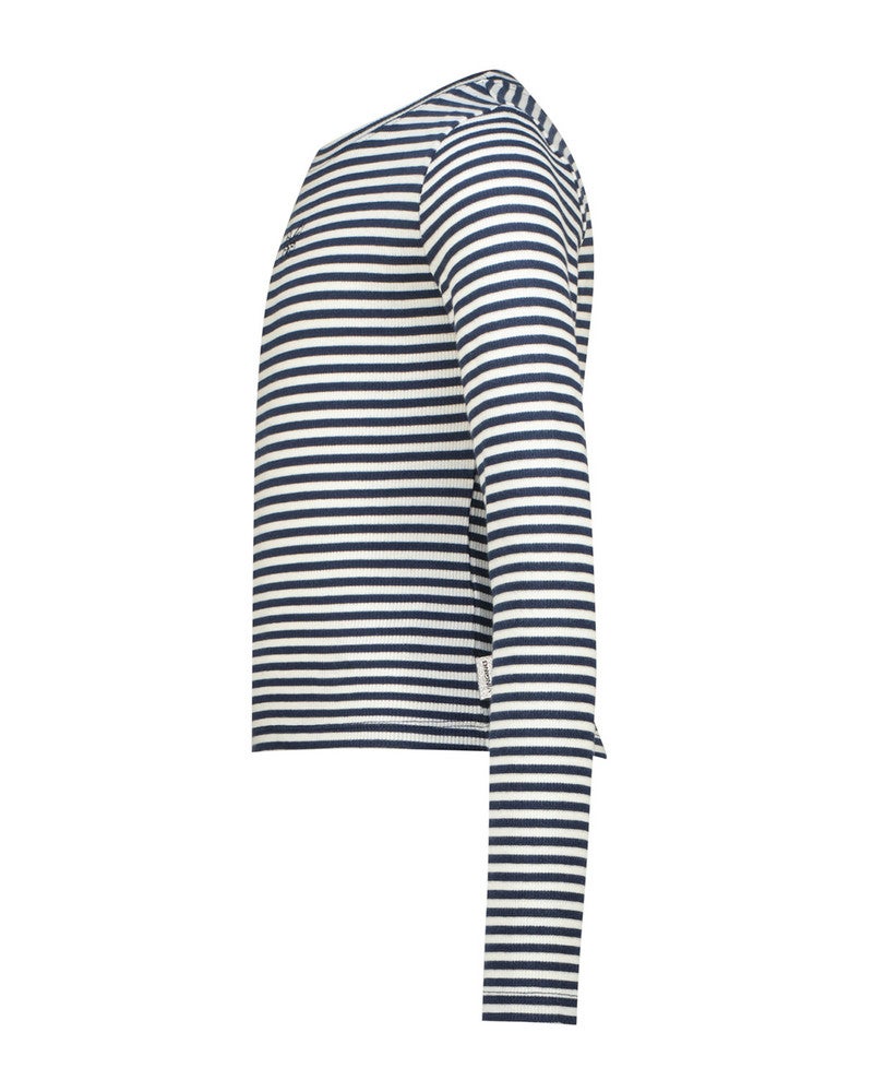 Basic Stripe Top Longsleeve Donker Blauw Basic Stripe Top Longsleeve Donker Blauw