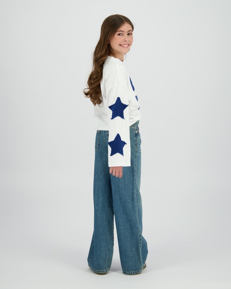 Janice Longsleeve Stars Wit 1 Janice Longsleeve Stars Wit 1