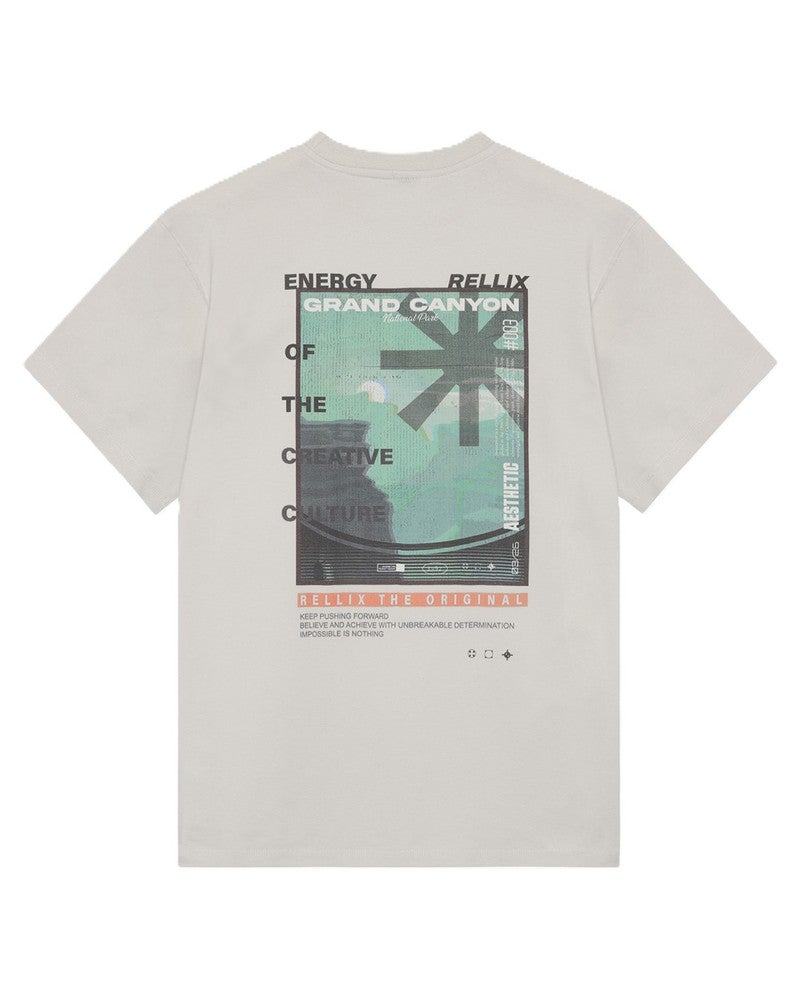 T-Shirt RLX Backprint Canyon Grijs T-Shirt RLX Backprint Canyon Grijs