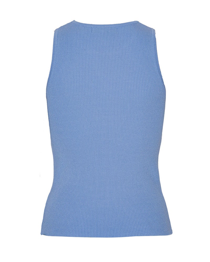 Rib knit tank top Licht Blauw Rib knit tank top Licht Blauw