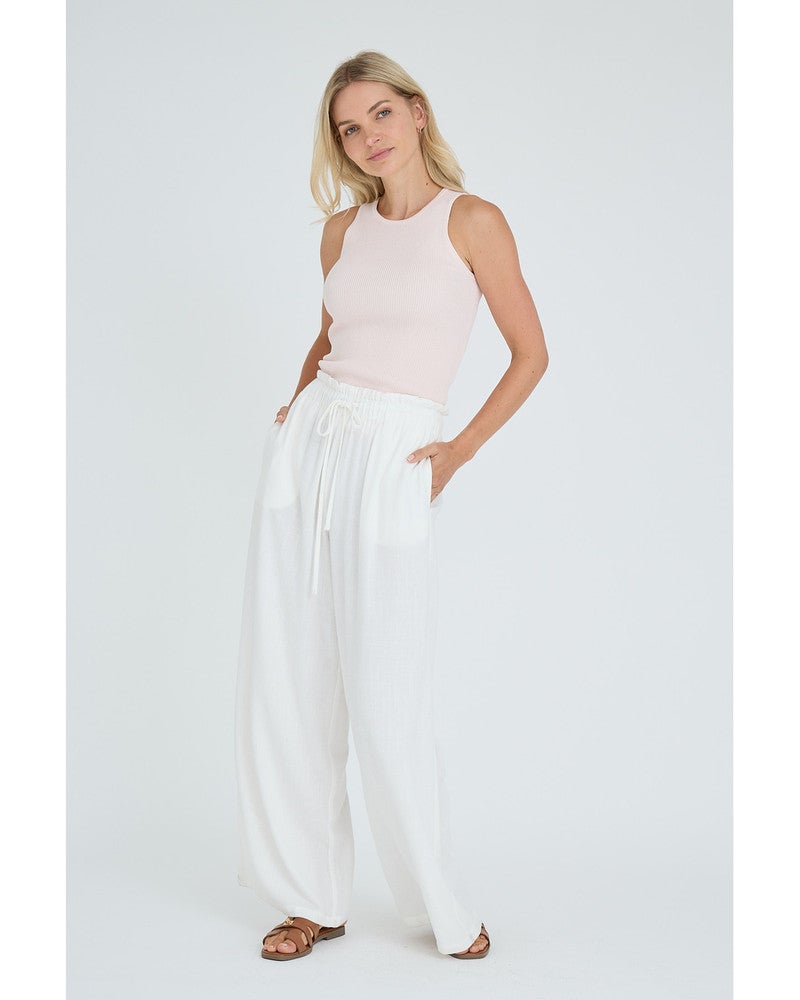 Rib knit tank top Roze Rib knit tank top Roze