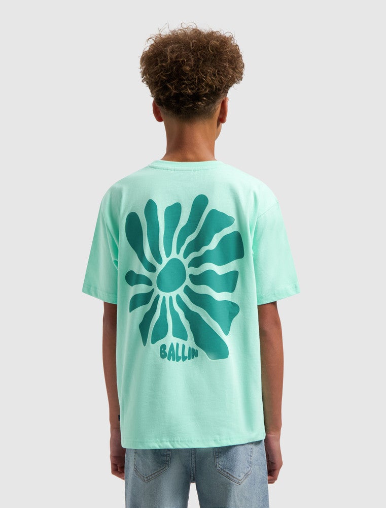 Junior Sunshine T-shirt Backprint Groen Junior Sunshine T-shirt Backprint Groen