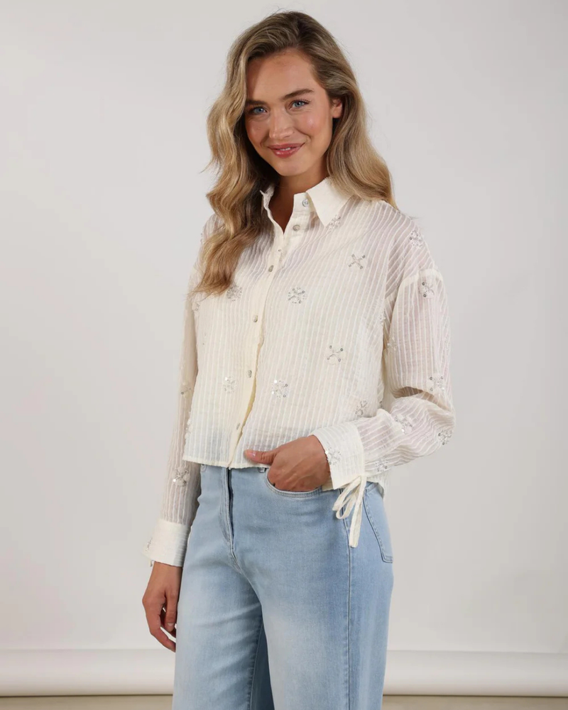 Bailey Blouse Beads Off White Bailey Blouse Beads Off White