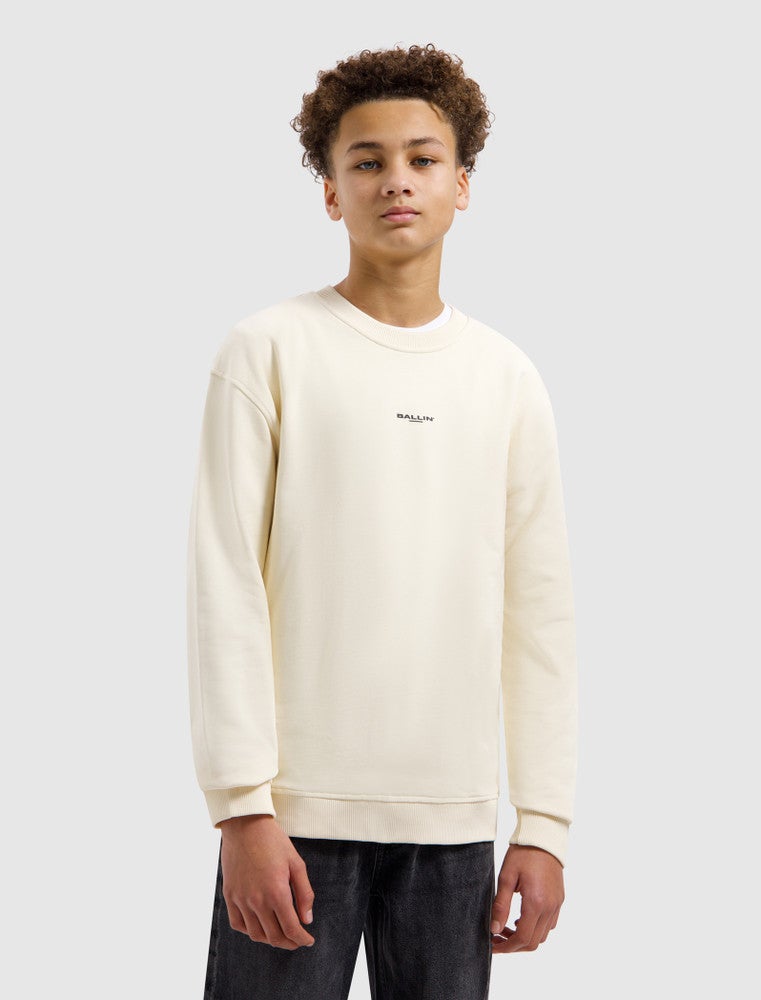 Junior Surfers Paradise House Crewneck Sweater Ecru Junior Surfers Paradise House Crewneck Sweater Ecru